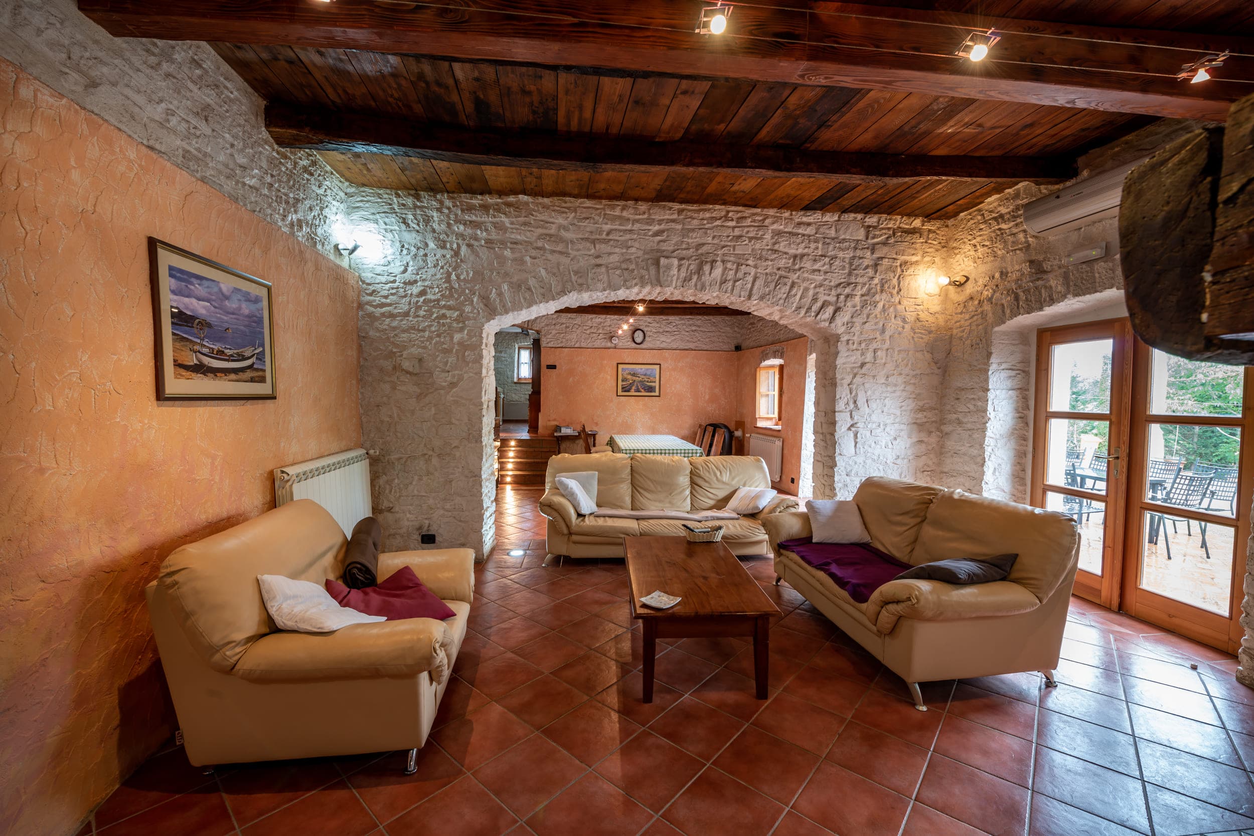 Villa Bergi outdoor lounge and terrace in Žminj, Istria