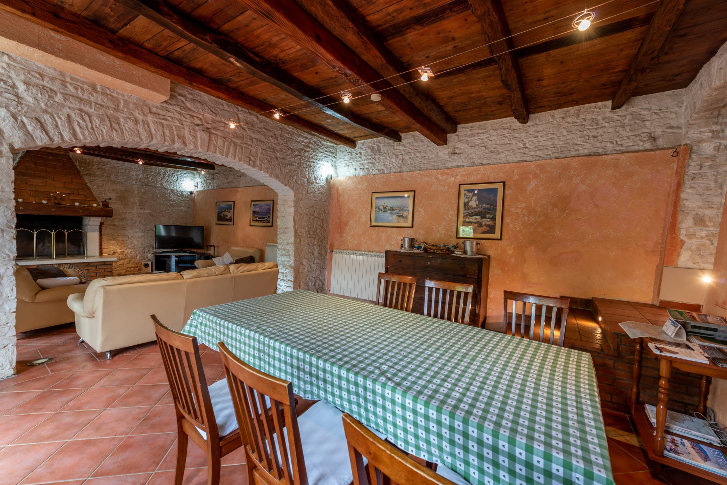 Villa Bergi bedroom interior in Žminj, Istria